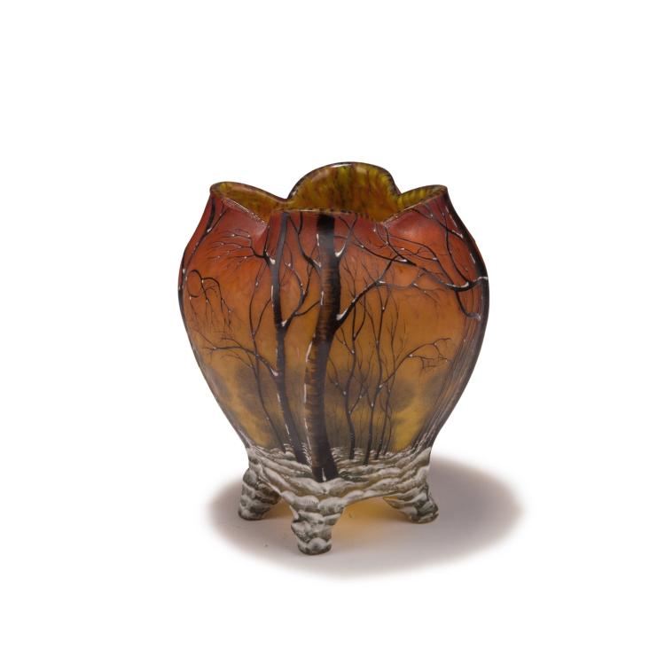 Hauptbild zu Objekt, 'Arbres en hiver' vase, c1910, Daum Fr&egrave;res, Nancy, 117A 76