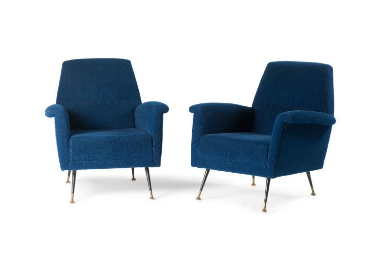 Hauptbild zu Objekt, Zwei Armlehnsessel, 1950er Jahre, Italien, 116A 86