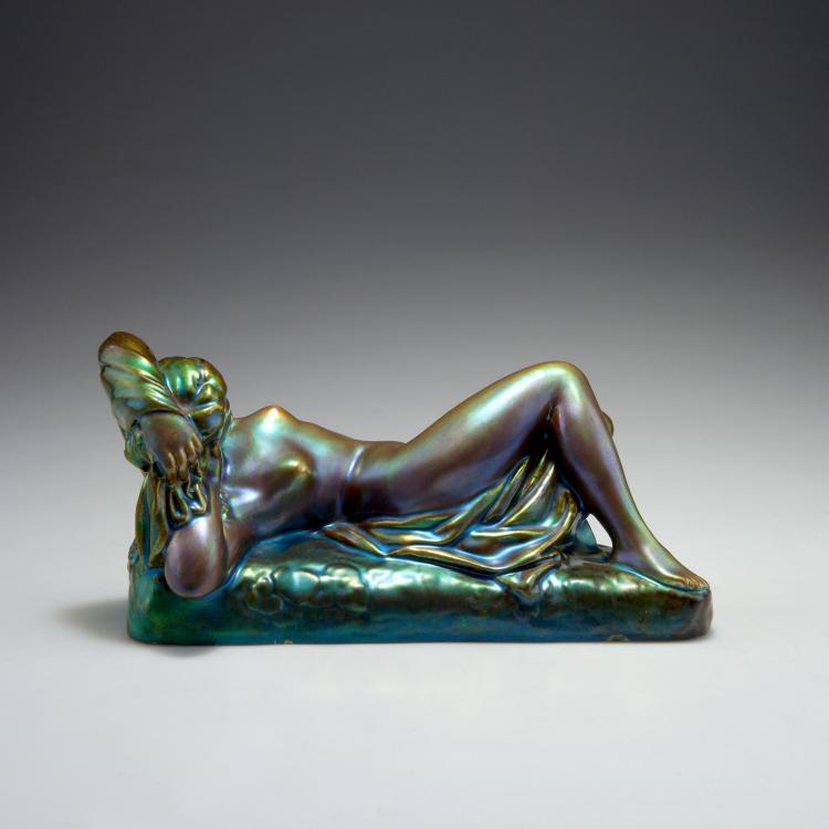 Bild 1 zu Objekt, Reclining nude, prior to 1918, Zsolnay, Vilmos, P&eacute;cs, 117A 472