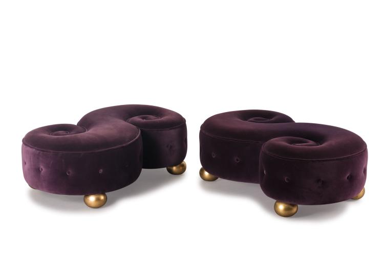 Hauptbild zu Objekt, Pair of 'Duo' stools, c2010, Jeffrey Goodman, Goodman Charlton, New York, 116C 259