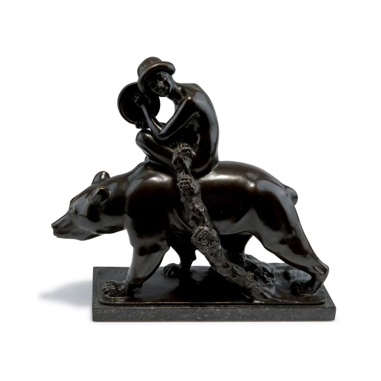 Hauptbild zu Objekt, 'Bear and female figure', 1911, Otto Pilz, Milde & Co., Dresden, 117A 645