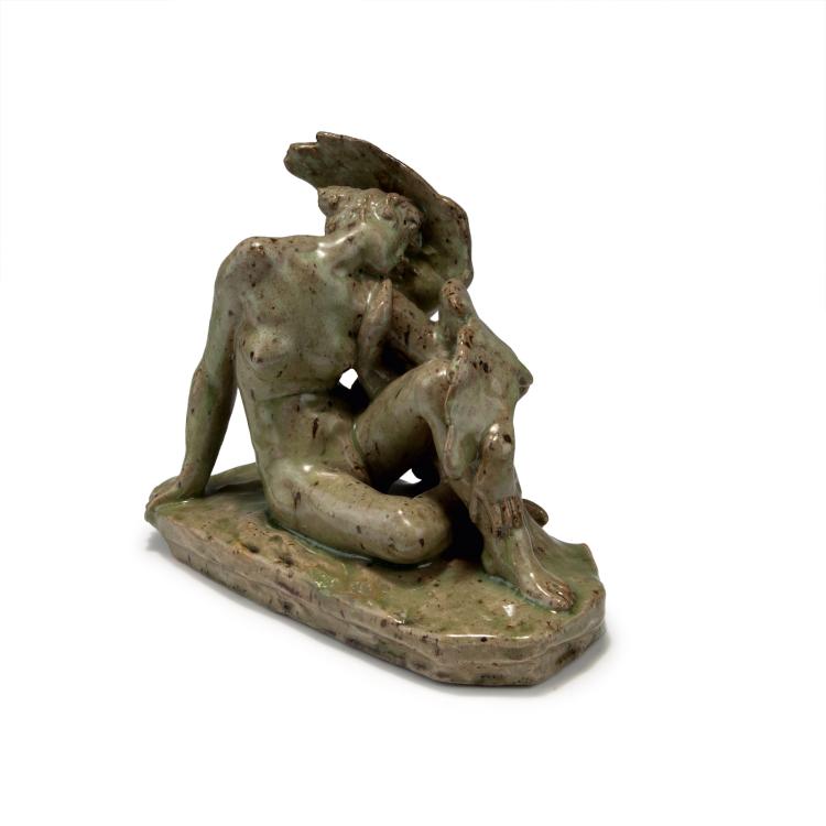 Hauptbild zu Objekt, 'Leda and the swan', c1895-98, Dalpayrat, Pierre Adrien, Bourg-la-Reine, 117A 415