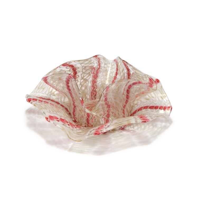 Hauptbild zu Objekt, Sch&auml;lchen mit Teller 'A canne', um 1885, Compagnia Venezia-Murano, Murano, 116B 17