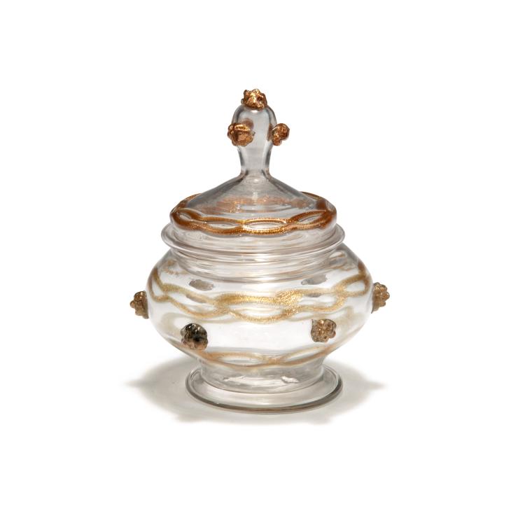 Hauptbild zu Objekt, 'A avventurina' sugar bowl, c1868, Societ&agrave; Anonima per Azioni Salviati & C., Murano, 116B 9