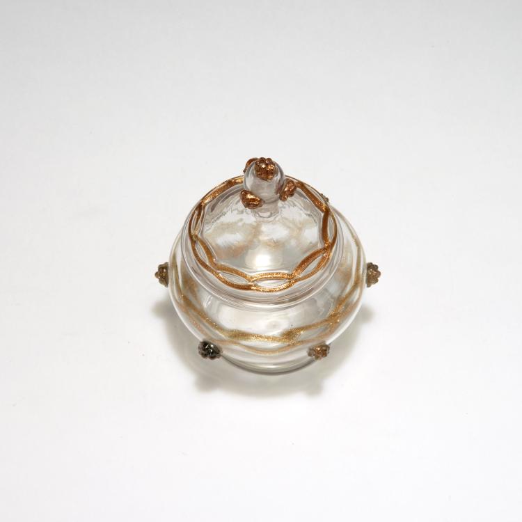 Bild 1 zu Objekt, 'A avventurina' sugar bowl, c1868, Societ&agrave; Anonima per Azioni Salviati & C., Murano, 116B 9