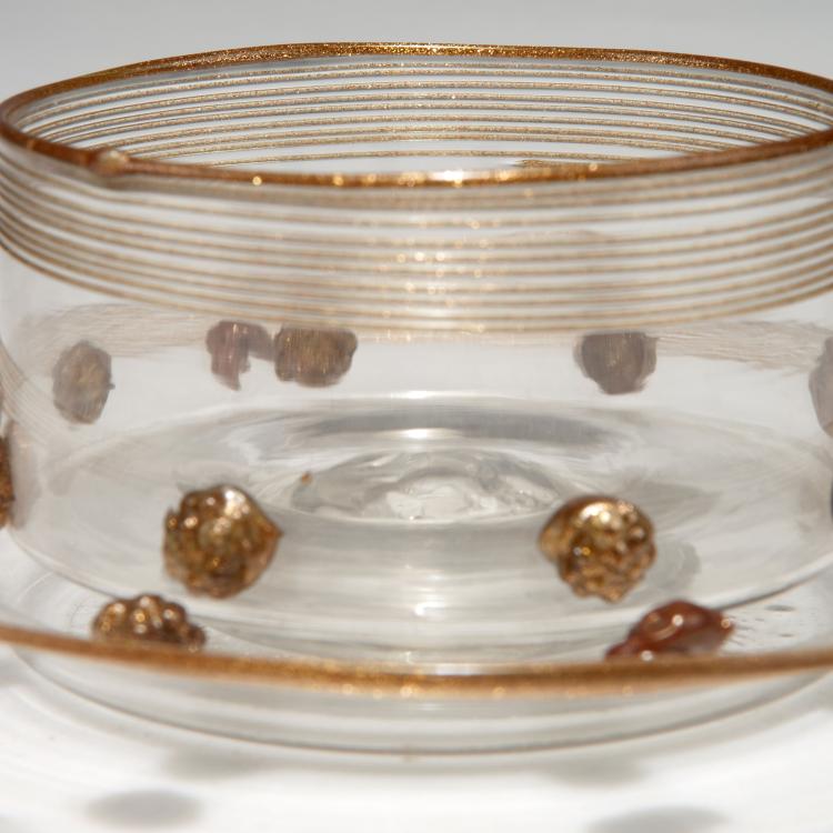 Bild 2 zu Objekt, 'A avventurina' bowl with plate, c1885, Compagnia Venezia-Murano, Murano, 116B 18