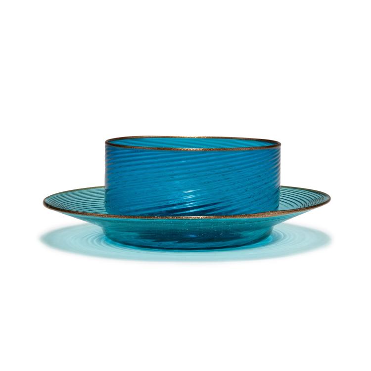 Hauptbild zu Objekt, Small bowl with saucer, c1885, Compagnia Venezia-Murano, Murano, 116B 19