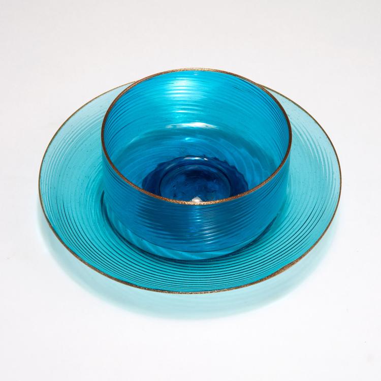 Bild 1 zu Objekt, Small bowl with saucer, c1885, Compagnia Venezia-Murano, Murano, 116B 19