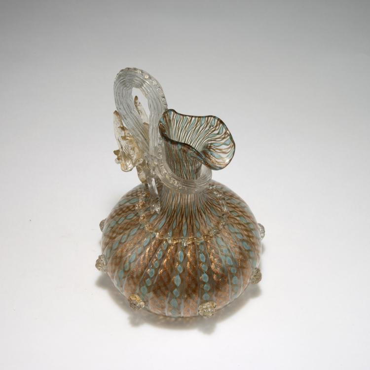 Bild 2 zu Objekt, 'A canne filigrane' jug with dragon, c1880, Salviati, Antonio Dott., Murano, 116B 15