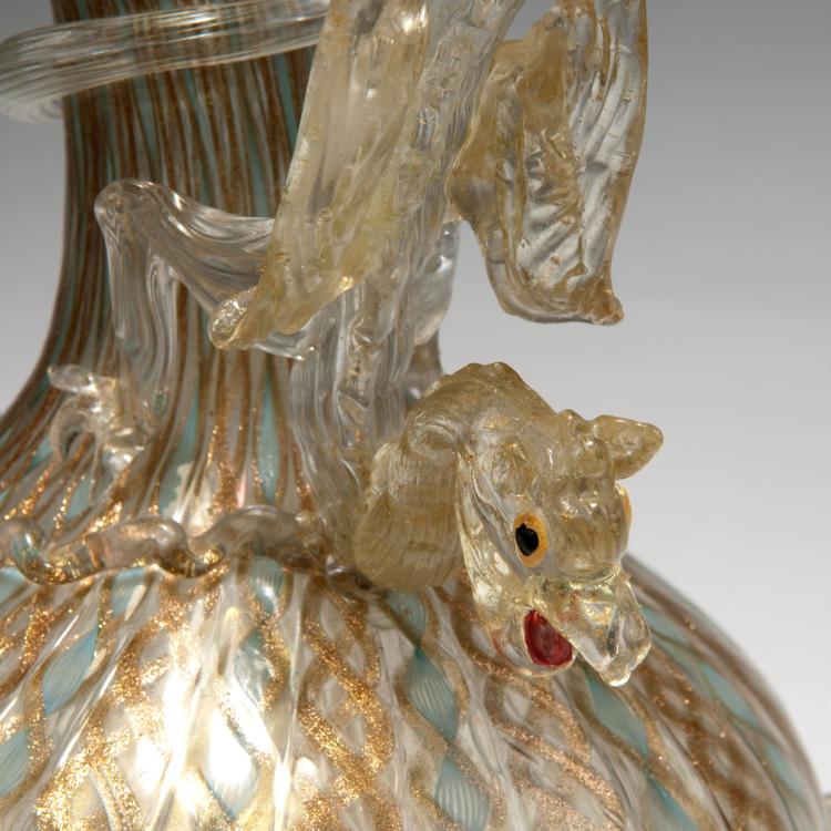 Bild 3 zu Objekt, 'A canne filigrane' jug with dragon, c1880, Salviati, Antonio Dott., Murano, 116B 15