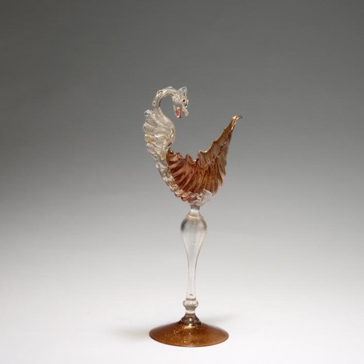Bild 1 zu Objekt, 'Avventurino' goblet with dragon, 1890, Salviati & C., Antonio, Dott., Murano, 116B 21