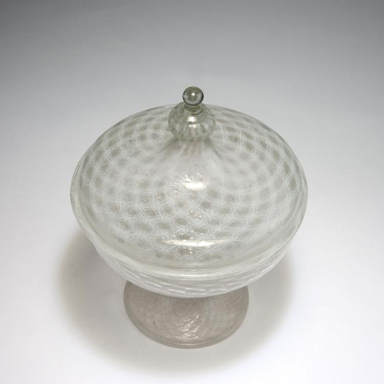 Bild 1 zu Objekt, 'Filigrana a reticello' goblet with lid, first half of 16th century, Murano, 116B 1