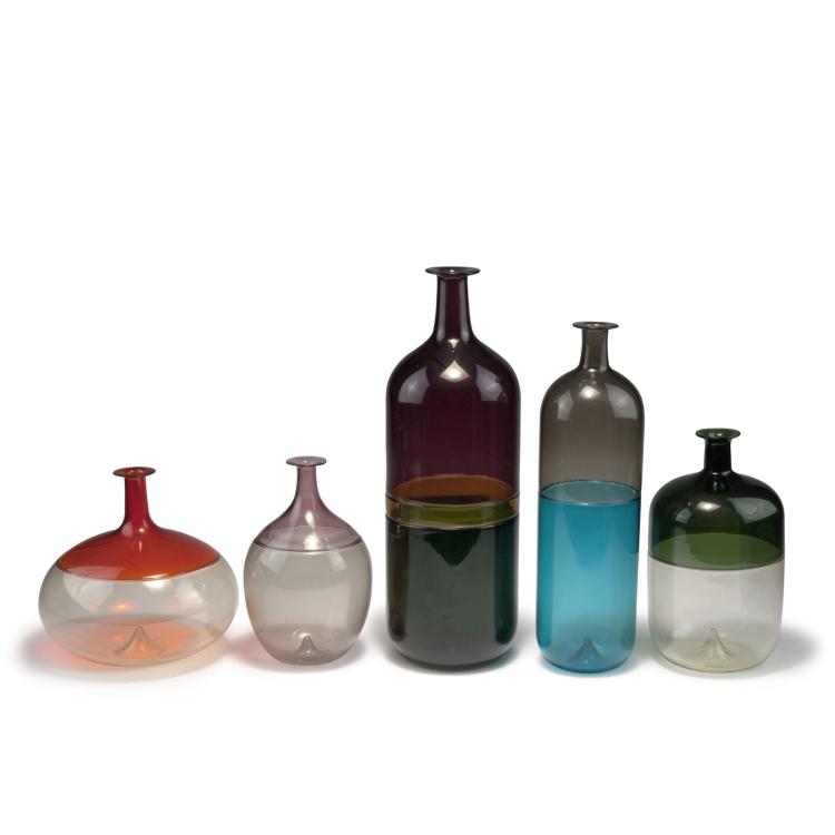 Hauptbild zu Objekt, Five 'Bolle' vases, 1966-68, Tapio Wirkkala, Venini & C., Murano, 116B 152
