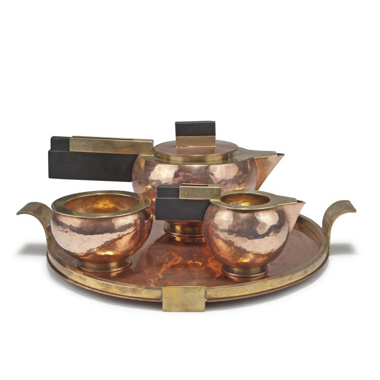 Hauptbild zu Objekt, Tea set, 1929, Karl Heubler, Reimann, Albert (Schule), 118A 60