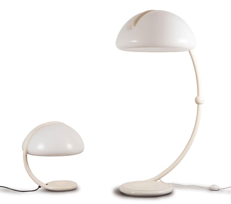 Hauptbild zu Objekt, Tischleuchte '599' und Stehleuchte '2131' - 'Serpente', 1965 , Elio Martinelli, Martinelli Luce, Lucca, 116A 141