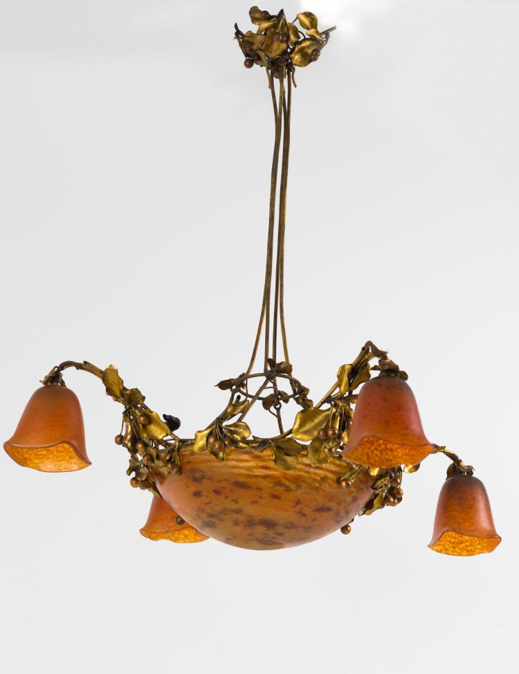 Bild 2 zu Objekt, Gro&szlig;e Deckenlampe, 1900-10, Daum Fr&egrave;res, Nancy, 117A 35