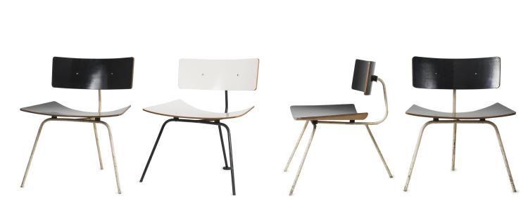 Hauptbild zu Objekt, Four protoype chairs and a table, c1955, Otl Aicher, Aicher, Otl, 118A 88