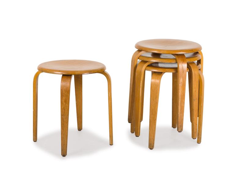 Hauptbild zu Objekt, Vier Hocker, um 1955, Deutschland, 116C 100