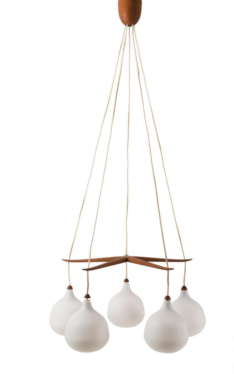 Hauptbild zu Objekt, Deckenleuchte '511', um 1960, Luxus, Vittsj&ouml;, 116C 167