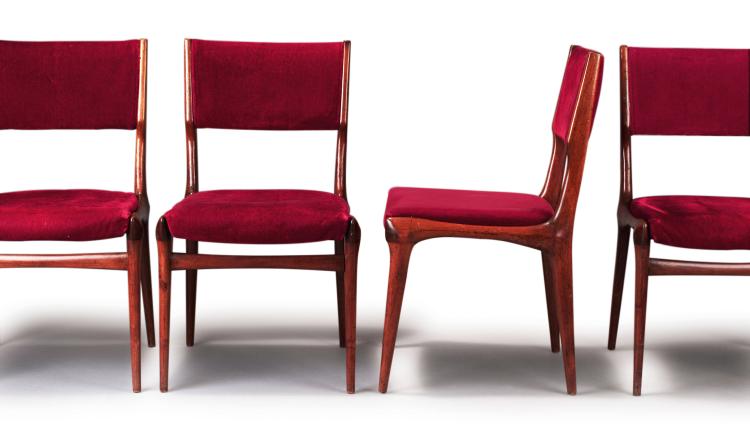 Hauptbild zu Objekt, Vier St&uuml;hle '671', 1957, Carlo De Carli, Cassina, Mailand, 116A 232