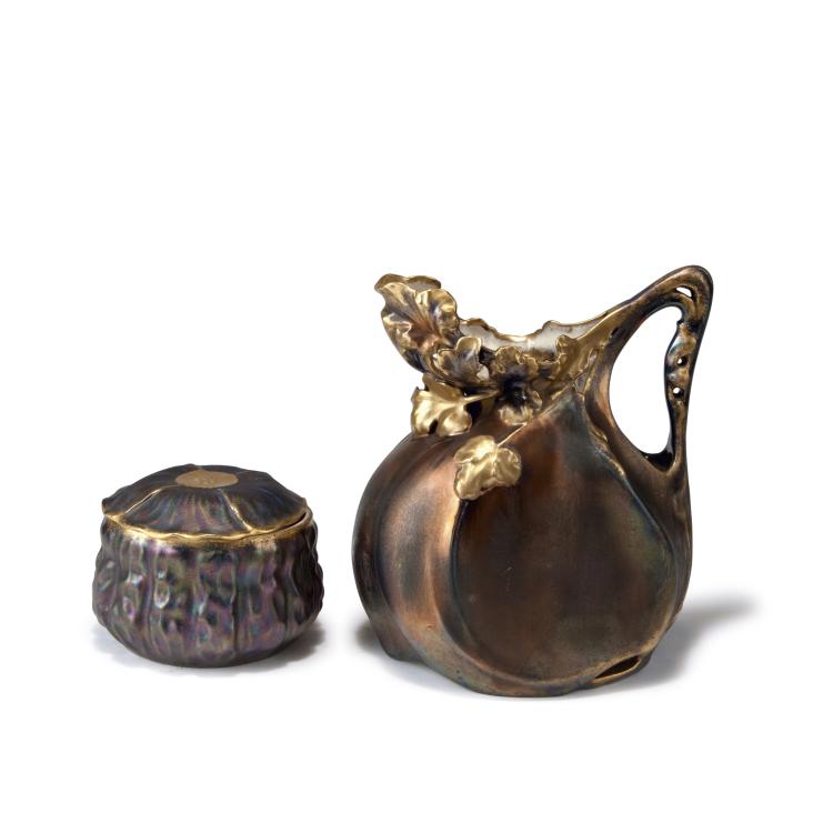 Hauptbild zu Objekt, Jug and box, 1920s, Knoll, Carl, Fischern, 117A 464