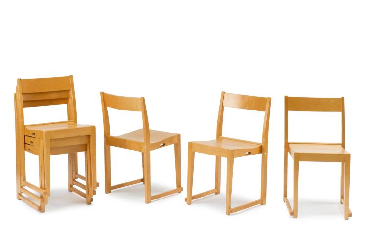 Hauptbild zu Objekt, Six stacking chairs, 1932, Sven Markelius, Svenska M&ouml;belfabrikerna, Bodafors, 119A 3