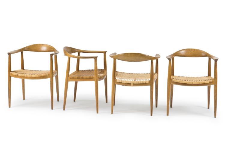 Hauptbild zu Objekt, Vier St&uuml;hle 'The Chair' - 'JH-501', 1950, Hans J. Wegner, Hansen, Johannes, Kopenhagen, 118A 155