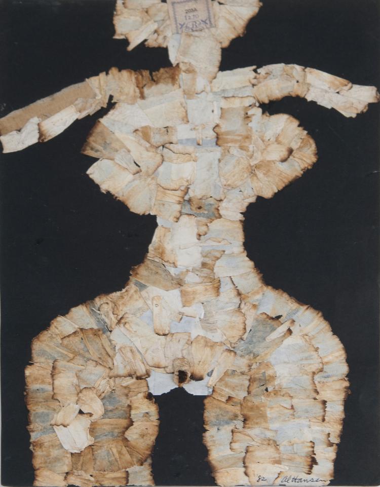 Hauptbild zu Objekt, Collage aus gebrauchtem Zigarettenpapier, 1982, 118B 91