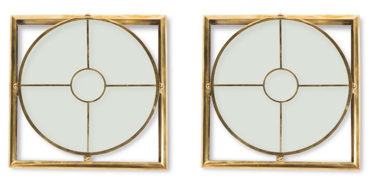 Hauptbild zu Objekt, Paar Deckenlampen, 1930er Jahre, Deutschland, 117A 750