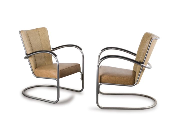 Hauptbild zu Objekt, Zwei Armlehnsessel 'Nr. 412', 1934 , Willem Hendrik Gispen, Gispen & Co.,  Rotterdam, 116C 30