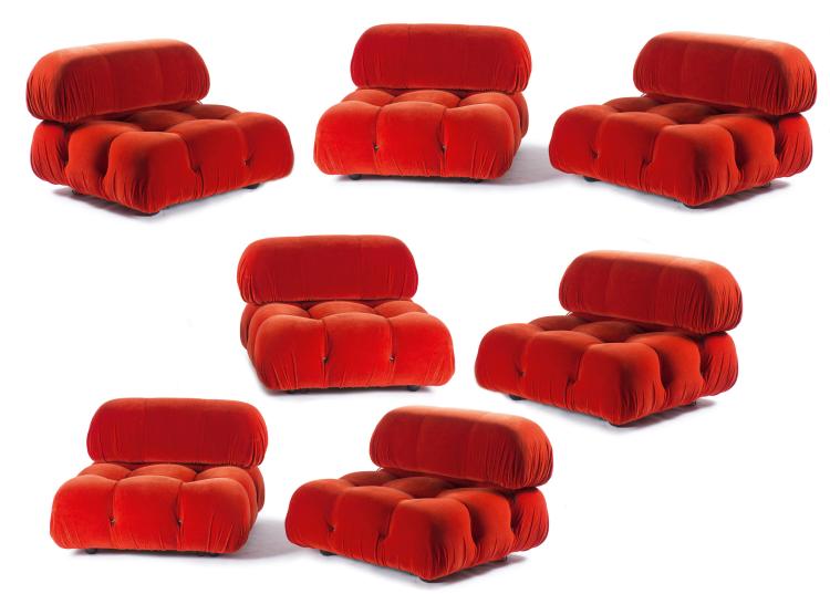 Hauptbild zu Objekt, Drei Sessel 'Camaleonda', 1971, Mario Bellini, B&B Italia, Novedrate, Como, 116A 334