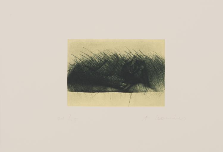 Hauptbild zu Objekt, 'Als Schlafender im Gelben Meer', 1991, Arnulf Rainer, 118B 149
