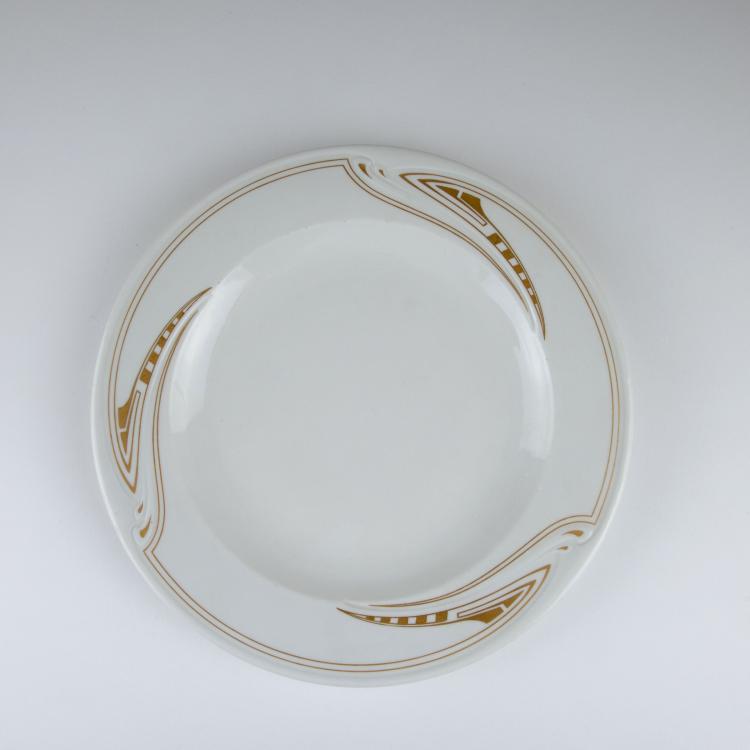Hauptbild zu Objekt, 'Whiplash' dining plate, 1903, Henry van de Velde, Meissen, KPM, 118A 31