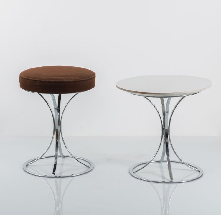 Hauptbild zu Objekt, Beistelltisch und Hocker, 1960er Jahre, Vitra AG, Weil am Rhein, 119C 312