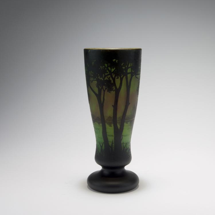 Bild 1 zu Objekt, Vase 'Paysage lacustre', um 1910, Daum Fr&egrave;res, Nancy, 117A 82