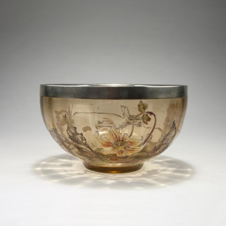Bild 1 zu Objekt, 'Dahlias' bowl with silver mounting by Breidenstein & Renaud, Frankfurt, c1885, Gall&eacute;, Emile, Nancy, 117A 131
