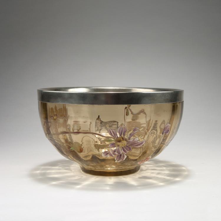 Bild 2 zu Objekt, 'Dahlias' bowl with silver mounting by Breidenstein & Renaud, Frankfurt, c1885, Gall&eacute;, Emile, Nancy, 117A 131