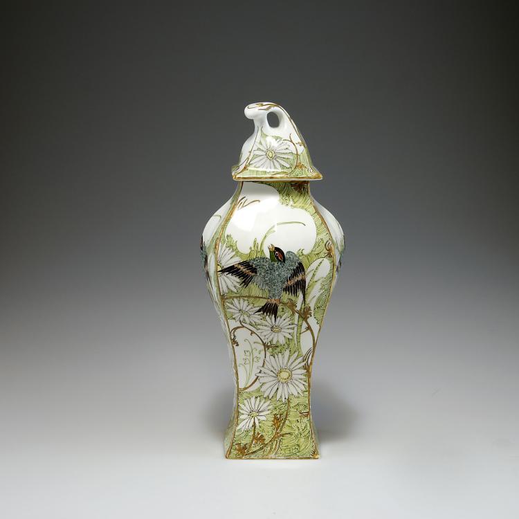 Bild 2 zu Objekt, Tall vase with marguerites, 1899, Samuel Schellink, Rozenburg, Den Haag, 117A 353