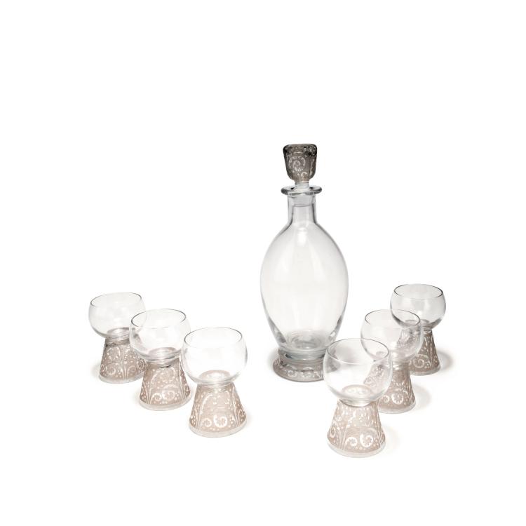 Hauptbild zu Objekt, Lik&ouml;rservice, um 1920, Daum Fr&egrave;res, Nancy, 117A 110