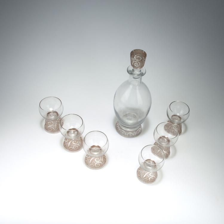 Bild 1 zu Objekt, Lik&ouml;rservice, um 1920, Daum Fr&egrave;res, Nancy, 117A 110