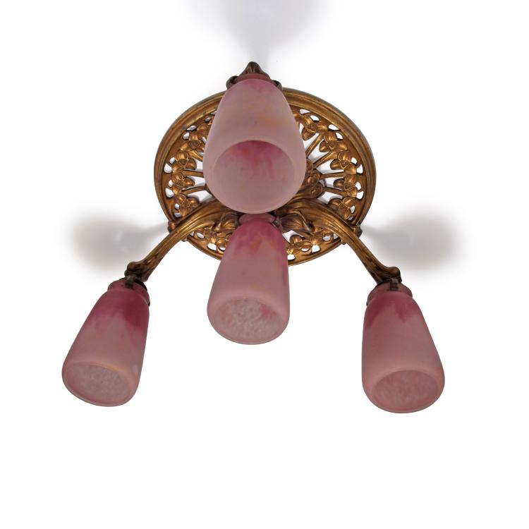 Hauptbild zu Objekt, Ceiling lamp, c1905, Daum Fr&egrave;res, Nancy, 117A 37