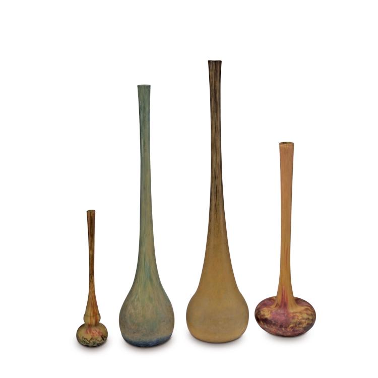 Hauptbild zu Objekt, Vier Vasen 'Berluze', 1910-15, Daum Fr&egrave;res, Nancy, 117A 102