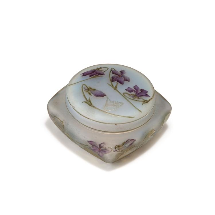 Hauptbild zu Objekt, Dose 'Violettes', um 1910, Daum Fr&egrave;res, Nancy, 117A 69