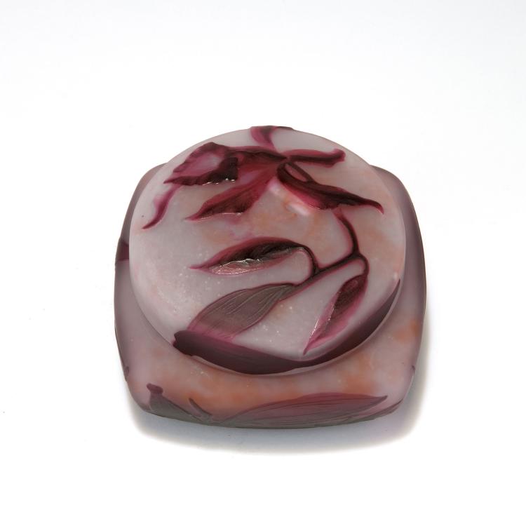 Bild 1 zu Objekt, Dose 'Orchid&eacute;es', um 1910, Daum Fr&egrave;res, Nancy, 117A 75