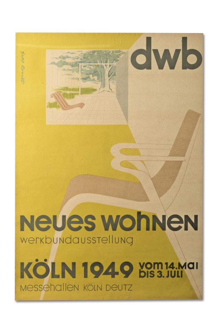 Hauptbild zu Objekt, Plakat zur Werkbundausstellung 'Neues Wohnen', K&ouml;ln 1949, Jupp Ernst, Verlagsdruckerei K&ouml;ln GmbH, 118A 72
