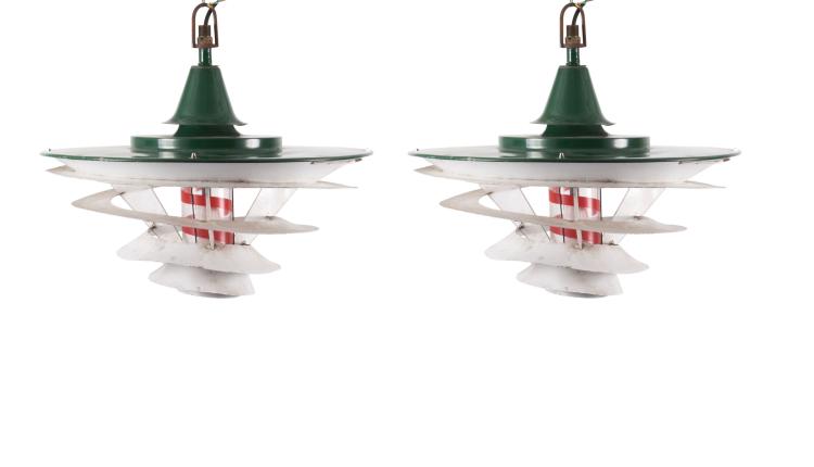 Hauptbild zu Objekt, Two 'Tivoli' ceiling lights, 1949, Poul Henningsen, Poulsen, Louis, Kopenhagen, 119A 139