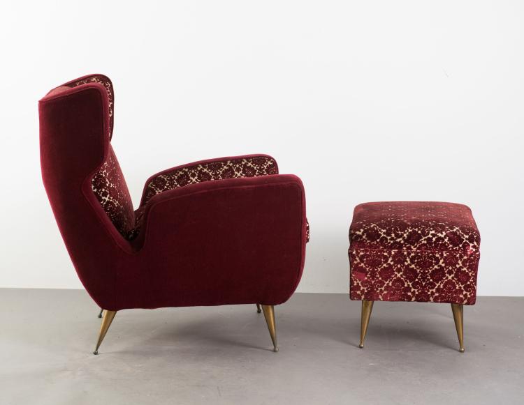 Bild 1 zu Objekt, Two armchairs and ottomans, 1950s, Italien, 119C 118