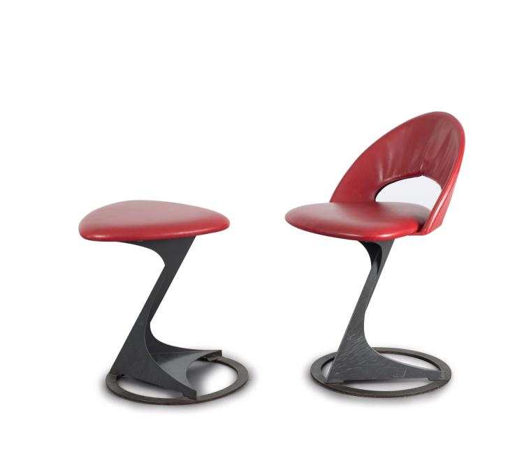 Hauptbild zu Objekt, 'Tabourettli Theater' stool, 1986, Santiago Calatrava, De Sede, Klingnau, Schweiz, 119C 342