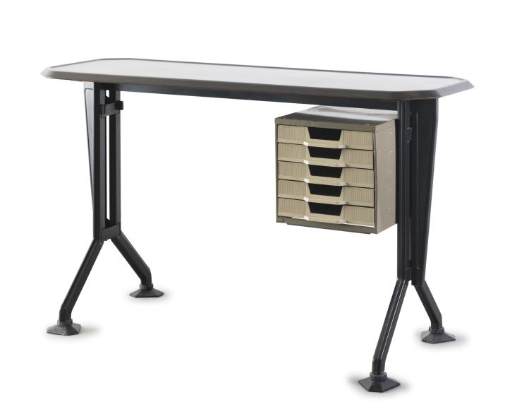 Hauptbild zu Objekt, 'Arco' typewriter desk, 1963, Studio B.B.P.R., Olivetti, Ivrea, 119C 180