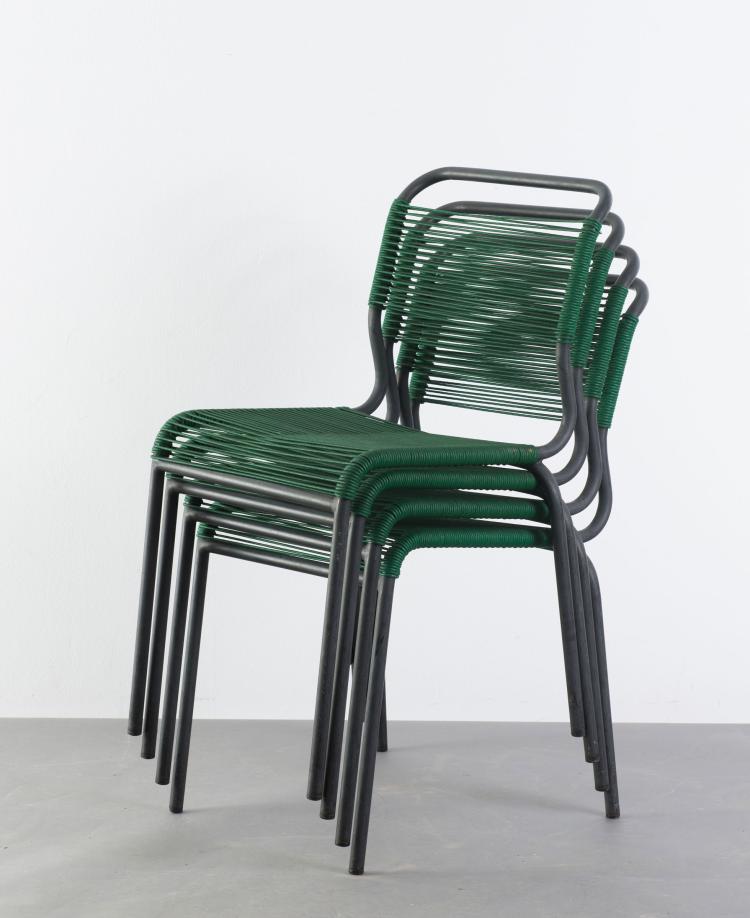 Bild 1 zu Objekt, Four '130' stacking chairs,  1947, Andr&eacute; Dupr&eacute;, Knoll International, New York, 119C 287